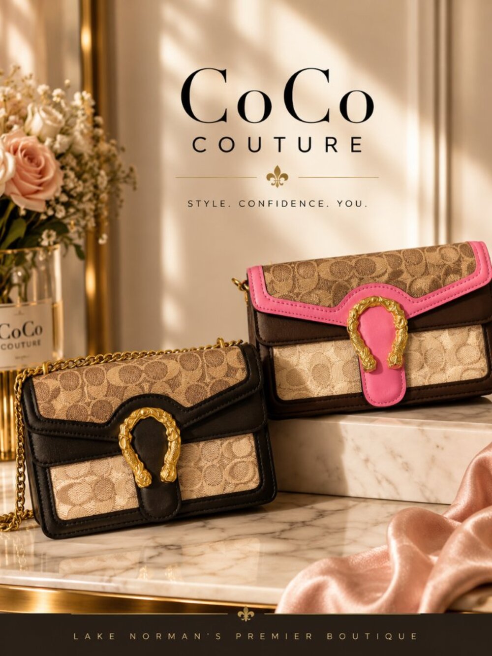 BPRN119 Your Choice of Black or Pink CC Purse